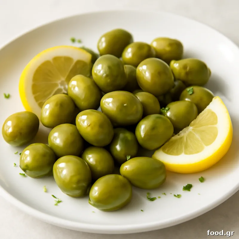 Ελιεσ πρασινεσ με λεμονι